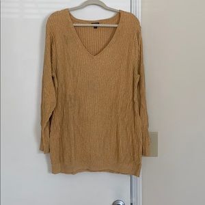 Yellow ribbed sweater
